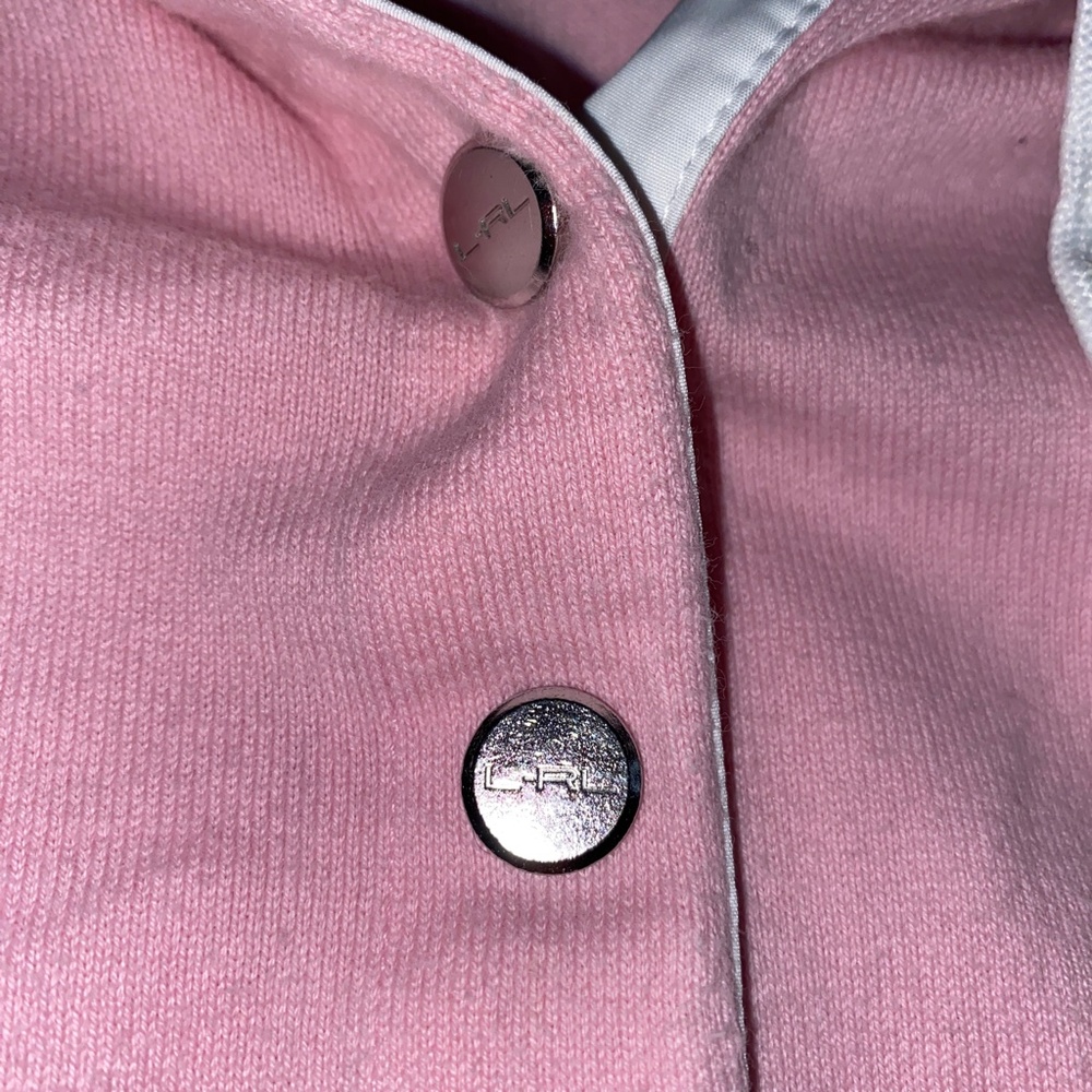 Lauren Ralph Lauren Pull over hoodie pink sweater with Kangaroo pocket - Picture 3 of 6